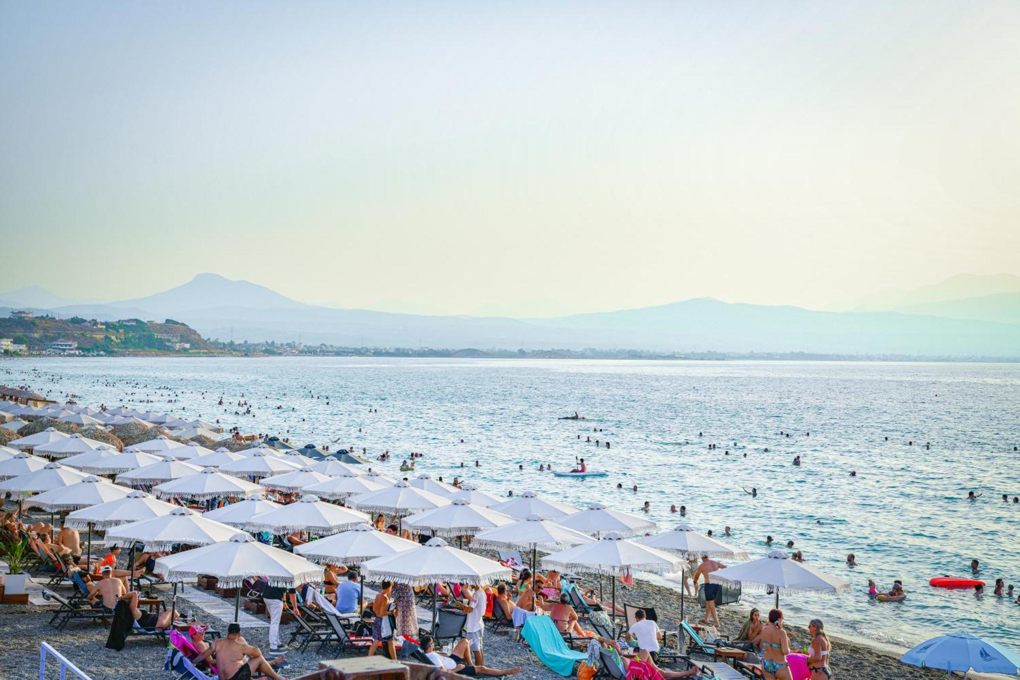 Beach Blue Villa Corinth Exterior foto